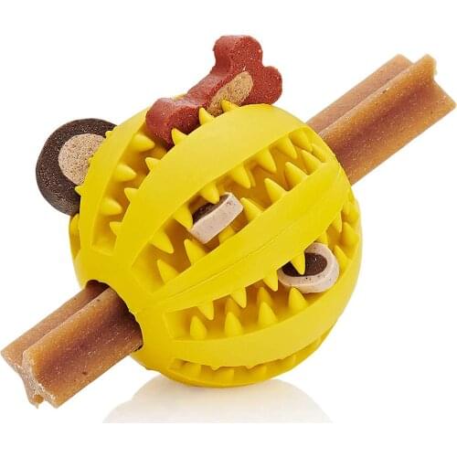 Dog toy large medium and small pet bite-resistant rubber food dropping ball mint flavor tooth cleaning teether ball dogs toy