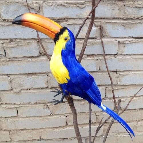 Creative simulation blue Toucan model foam&furs blue bird doll gift about 43cm 0786