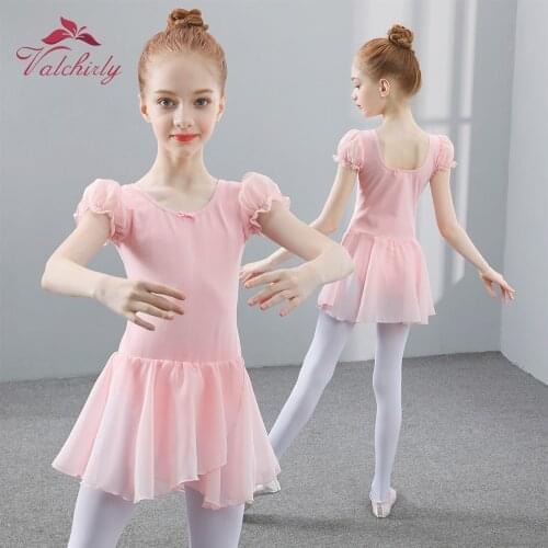 Girls Dance Leotards Ballet Dress Bodysuit Kids Ballerina Tutu Leotard Blue Black Colors Good Style