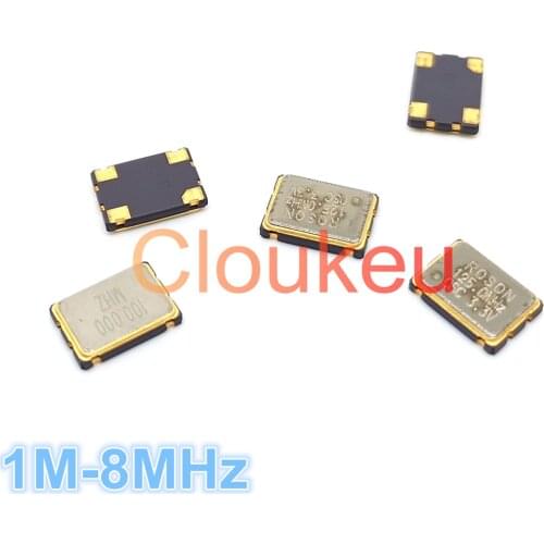 7050 5*7mm 5070 Oscillator Crystal 1M 1.8432M 2.048M 3.579M 3.6864M 4M 4.096M 5M 6M 6.144M 7.3728M 8MHz