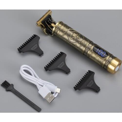 Hair Clipper For Men Hair Trimmer USB Rechargeable T-Outliner LCD Hair Clipper Barber Shop Mens Shaver Beard Hair Cutting