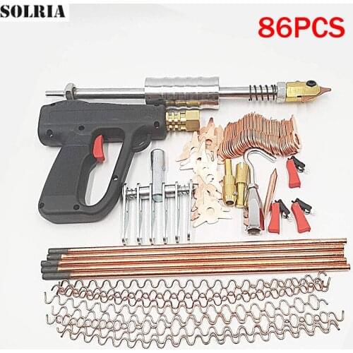 86PCS Automotive Sheet Metal Set Car Stud Welder Dent Puller Spot Welding Pulling System Repair Rods Holder Slide Hammer Tools