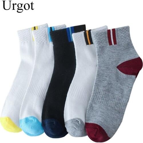5pairs/lot Cotton Socks Mens Solid Color Fashion Male Boat Socks Shallow Mouth Absorb Sweat Man Short Socks Spring Autumn Meias