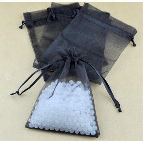Wholesale 100pcs 13x18cm Organza gift bags black color Drawable Organza Bags Wedding Christmas Gift Bags free shipping