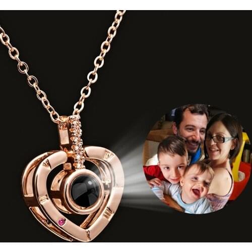 Personalized Custom Photo Projection Necklaces For Women Boho Jewelry Stainless Steel Any Pet Picture Necklace Best Friend Gifts