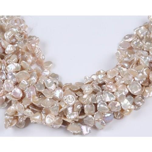 Peach White Natural Keshi Pearl Grade AAA Petal Shape Loose Beads for DIY Necklace Bracelet Jewelry Accessories