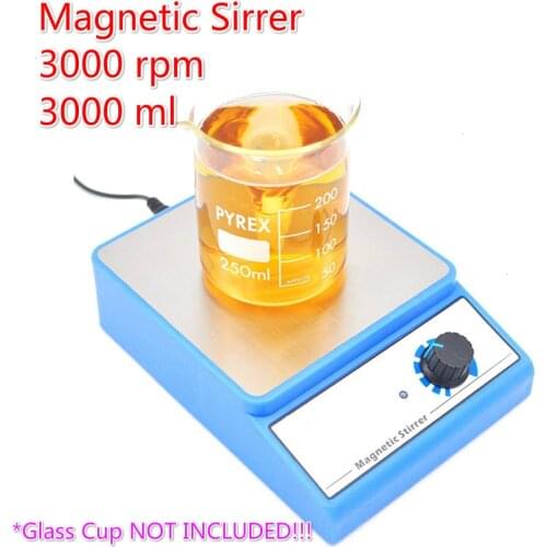 Portable Laboratory Magnetic Stirrer Lab Use Agitator Magnetic Mixer Mixing Machine 3000 rpm Max Stirring Capacity 3000ml