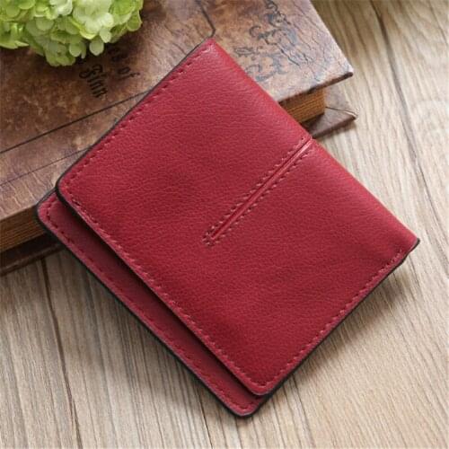 Leather Women Luxury Purse Wallets Ladies Solid Retro Short Wallet Coin Purse Card Holders Handbag Wallets 5 Choices