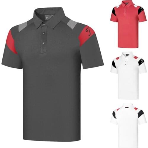 Golf Short-Sleeved Sports and Leisure Outdoor Clothing PoloT-Shirt Non-Iron Anti-Wrinkle Mens Summer New Breathable