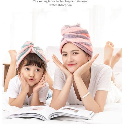 New Microfibre After Shower Hair Drying Wrap Womens Girls Ladys Towel Quick Dry Hair Hat Cap Turban Head Wrap Bathing Tools U3