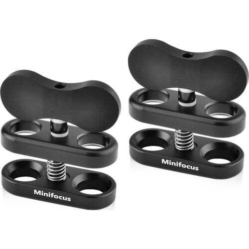 Ball Clamp Mount x 2pcs, MINIFOCUS 360° Clip Adapter Bracket Holder for Action Sports Camera Underwater Housing Diving Light Arm