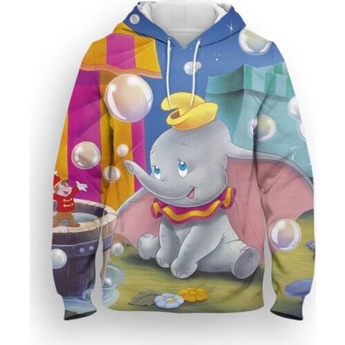 Dumbo Child Hooded Sweatshirts New 3D Print Fashion Mens hoodies Autumn Harajuku Women Oversized Hoodie Casual Kids Pullover