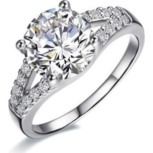 Gorgeous 2Ct Ring for women 925 Sterling Silver Engagement Ring lovely promise Prong setting