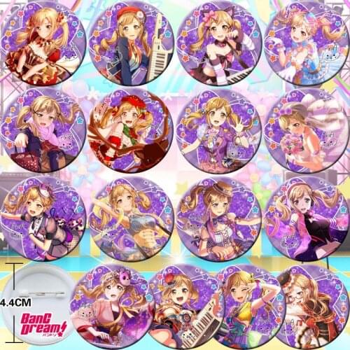16Pcs Anime BanG Dream! Toyama Kasumi Ichigaya Arisa Cosplay Bedge Collect Backpack Bags Badge Button Brooch Pin Souvenir Gift