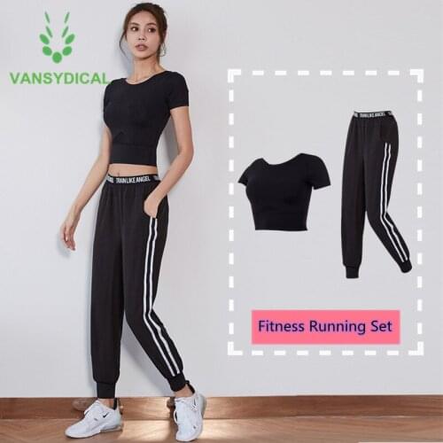 2021 Stripe Sports Suits Women Yoga Set Gym Clothing Workout Pants Running Tops Outfit Fitness Training Jogging Sportswear 2pcs