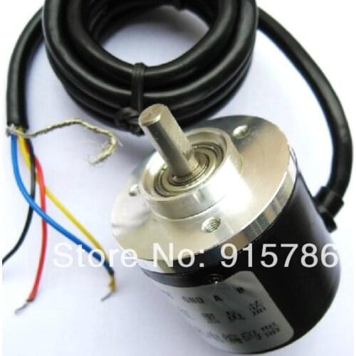 Free shipping 2pcs optical rotary encoder 600 pulses, 600 lines AB two-phase 5-24V encoder
