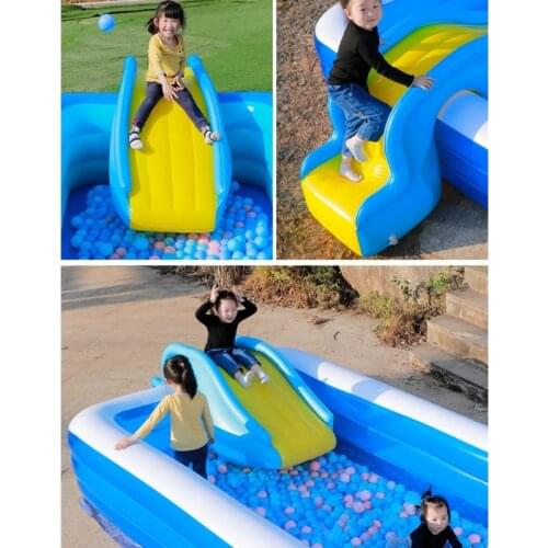 C5AA Inflatable Water Slide Wider Steps Kids Bouncer Castle Swimming Pool Supplies