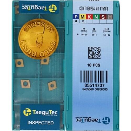 CCMT060204-MT TT5100 100% Original TAEGUTEC carbide insert with the best quality 10pcs/lot free shipping