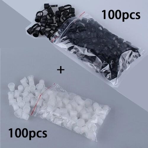 Black And White Tattoo Pigment Ring Dispensing Cup, Microblade Eyebrow Body Tattoo Pigment Disposable Container Parts Saving Ink