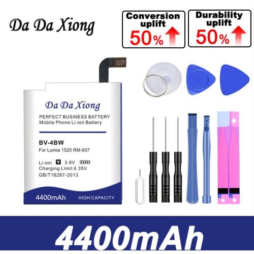 Da Da Xiong 4400mAh BV4BW BV-4BW Battery for Nokia Lumia 1520 MARS Phablet RM-937 Bea Lumia1520 Phone battery