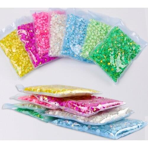 Nail Art Fluorescence Neon Rhinestones Crystal Glass Gem Stone 3D Charm Strass Night Life SS6-SS30 Flatback