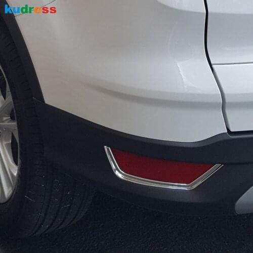 For Ford Kuga Escape 2013 2014 2015 Chrome Tail Fog Light Lamp Cover Trim Rear FogLights Trims Car Accessories
