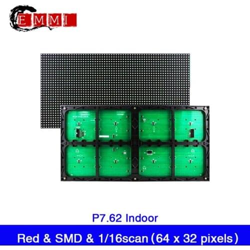 Good Price P7.62 Red Color LED Module Indoor 488 x 244mm , 1/16 Scan SMD3528 Advertising LED Display Screen Panel