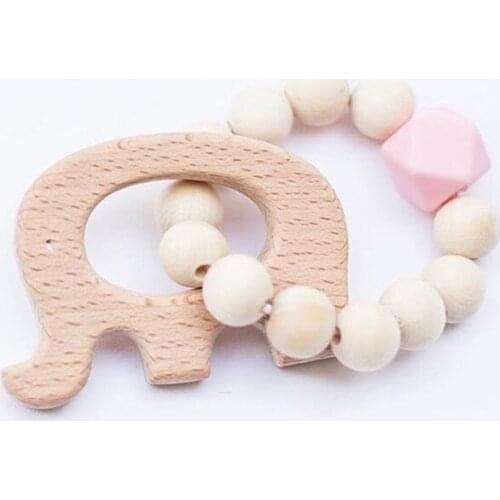 INS Cartoon Animals Wooden Beads String Nordic Style Baby Tent Garland Wall Hanging Pendant Ornaments Nursery Kids Room Decor