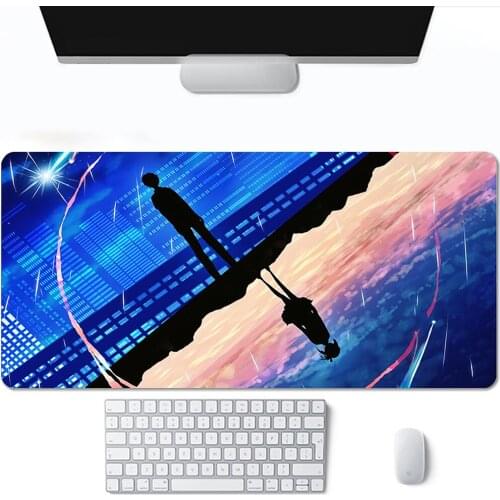 Anime Mousepad Your Name Gaming Mousepad Mouse Pad Gamer xxl Desk Carpet XXL Computer Mat Keyboard Mousepad 900x400 Mat Pad