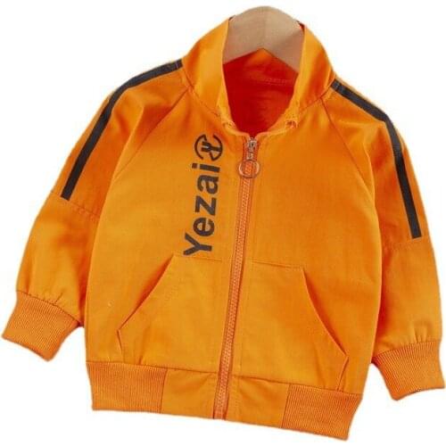 Spring Autumn Baby Fashion Clothes Children Boys Girls Casual Letter Jacket Toddler Zipper Costume Kids Infant Cotton Clothing