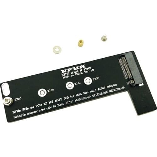 M key NVMe M2 SSD to For Apply Mac Mini 2014 A1347 MEGEN2 MEGEM2 MEGEQ2 Adapter Raiser PCI express NGFF 760P 600P Riser Card NEW