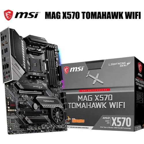 Brand New MSI MAG X570 TOMAHAWK WIFI Desktop Computer Motherboard Support CPU 5800X/5600X/3800X/3700X (AMD X570/Socket AM4)