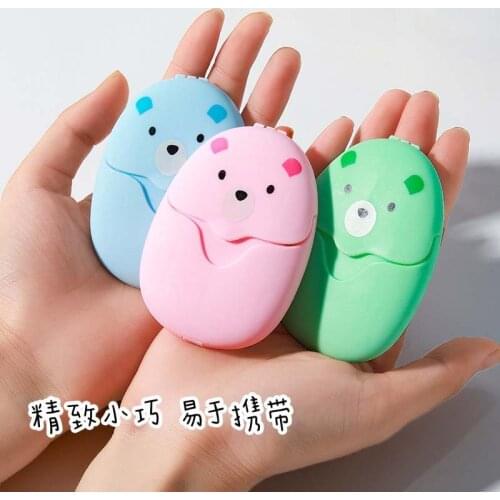 Mini Soap Paper New 50Pcs/box Cute Travel Disposable Boxed Soap Paper Portable Hand Washing Box Scented Slice Sheets
