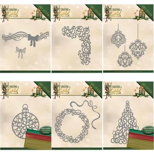 Mmao Crafts Metal Steel Cutting Dies New Christmas tree bell strip Scrapbooking Paper/photo Cards Embossing Dies