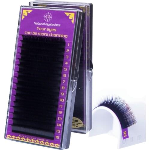 All Size 5 trays Curl J B C D natural Mink Eyelash Extension , Artificial false Eyelashes.eye lashes, lashs handmade