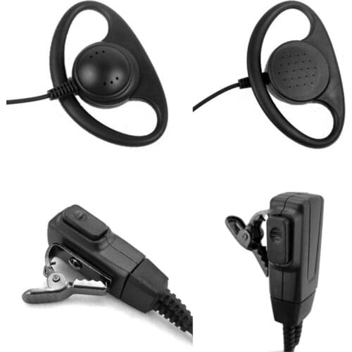 D-Type Earpiece Headset PTT Mic For Motorola Talkabout Walkie Talkie 2.5mm 1-Pin HX6A
