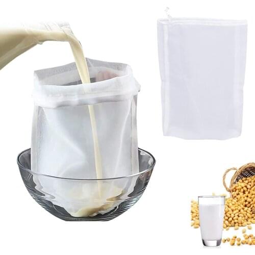 Micron Nylon Straining Bag Fine Mesh Food Strainer Filter Bags for Nut Milk Fruit Juice Cold Brew Home Brewing 20X30cm