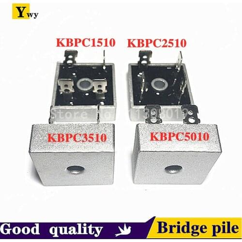 2PCS/LOT Single-phase Rectifier Bridge Bridge Btack KBPC5010 KBPC1510 KBPC2510 KBPC3510 Square Bridge