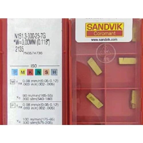 ORIGINAL 10PCS CARBIDE INSERT N151.3-300-25-7G 2135