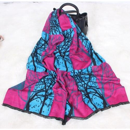 Cloak thickened oversized shawl long warm all-match scarfs autumn and winter coat scarf female printing fashion poncho cape