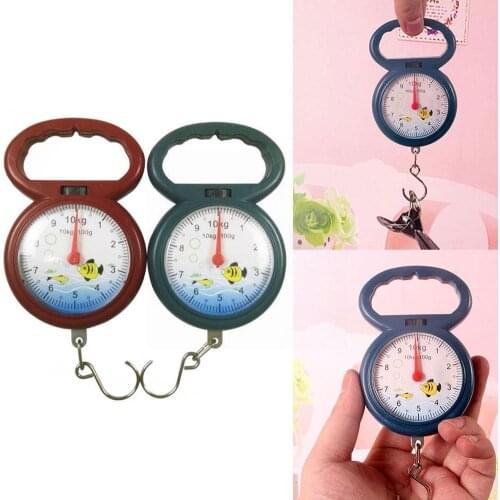 10kg /100g Weighing Portable Numeral Pointer Spring Balance Shopping Scale Applicable kitchen Hanging Fam supplies Weighing E8G9