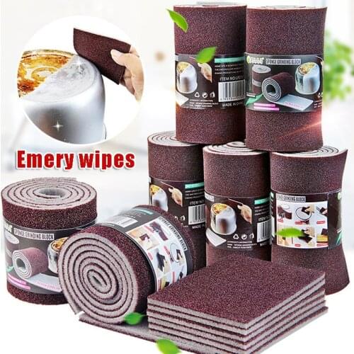 Strong Cleaning Sponge Wipe Scrub Sponge Scrubbing for Kitchen Derusting Pot Brush