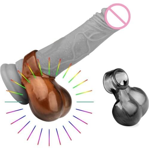 Silicone Scrotum Bound Penis Rings Scrotal Testis Bondage Chastity Cage Lock Sperm Cock Ring Sex Toys for Men Delay Ejaculation
