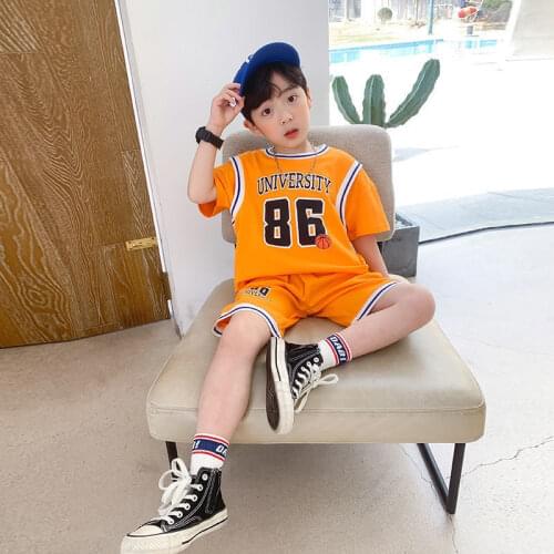 New Childrens Kids Boys Summer Clothing Sets T Shirt And Shorts Sports Tracksuit For Boys Set 2 Color 4 6 8 9 10 12 Years Old