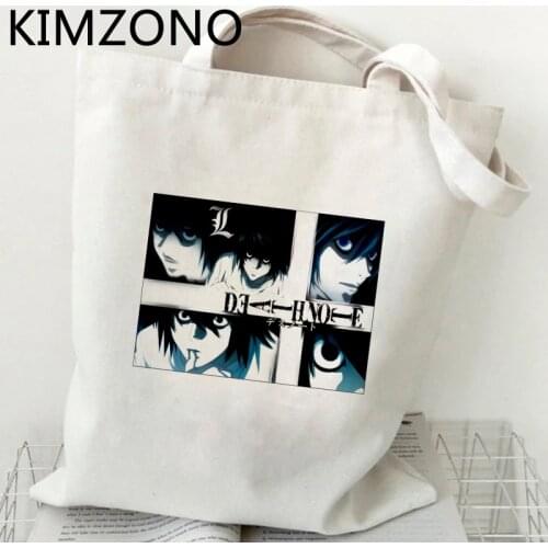Death Note shopping bag bolso shopping grocery recycle bag canvas cotton bag cloth sac cabas net bolsas reutilizables cabas