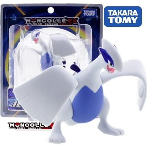TOMY Pokemon Sword Shield Pocket Monster Collection ML-02 Gold Silver Lugia #249 HP EHP EMC Model Anime Figures Collect