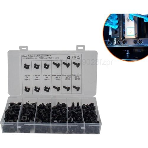 M6 Screw Chassis Cabinet Clip Nut Cabinet Three Combination Screws Black Cage Nut