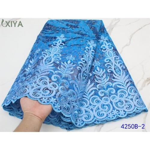 High Quality African Mesh Lace Fabric Embroidered Velvet Lace Fabric with Stones Nigerian Net Lace for Woman Wedding APW4250B