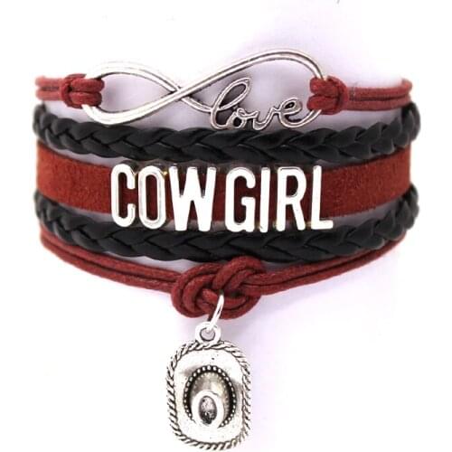 Westworld Dolores Aber Love girls Bracelets Cowgirl Bracelet anchor Sports Suede Leather Cheer Bracelets for women