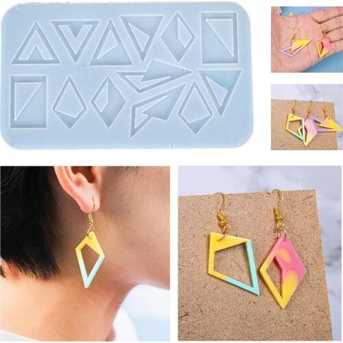 Epoxy Resin Mold Rhombus Triangle Earring Silicone Mold Geometric Earrings Jewelry Tools Jewelry Accessories